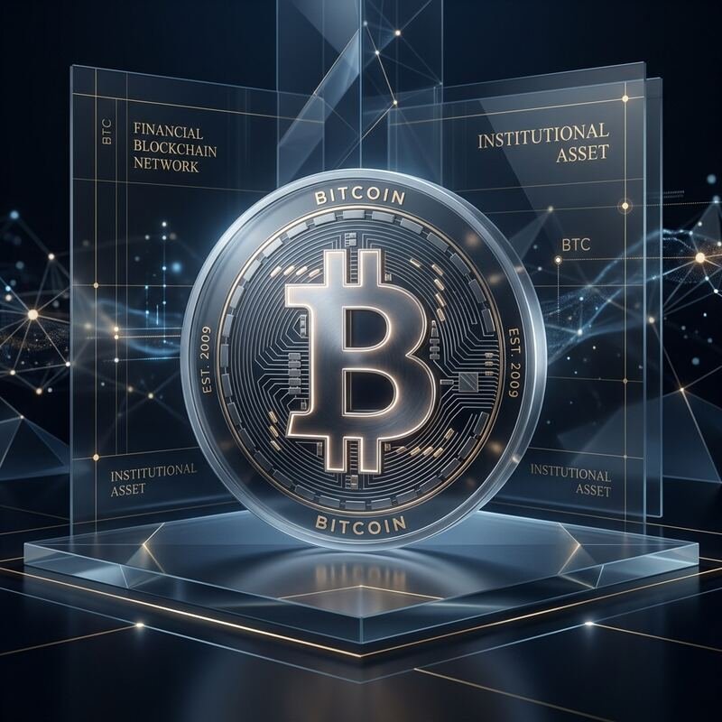 Ilustración institucional de Bitcoin